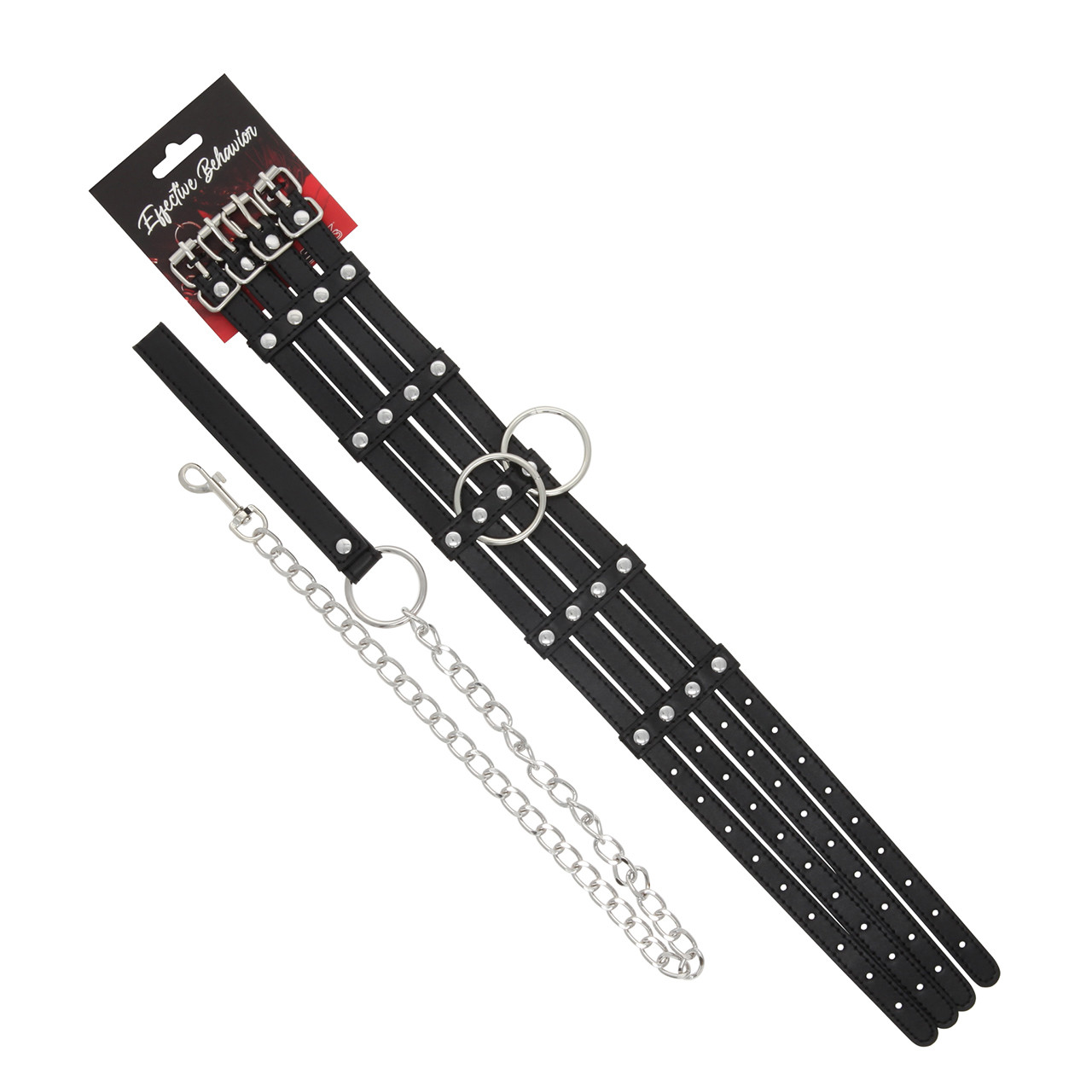 COLLAR BLACK PVC FENCE STACKED W/LEASH