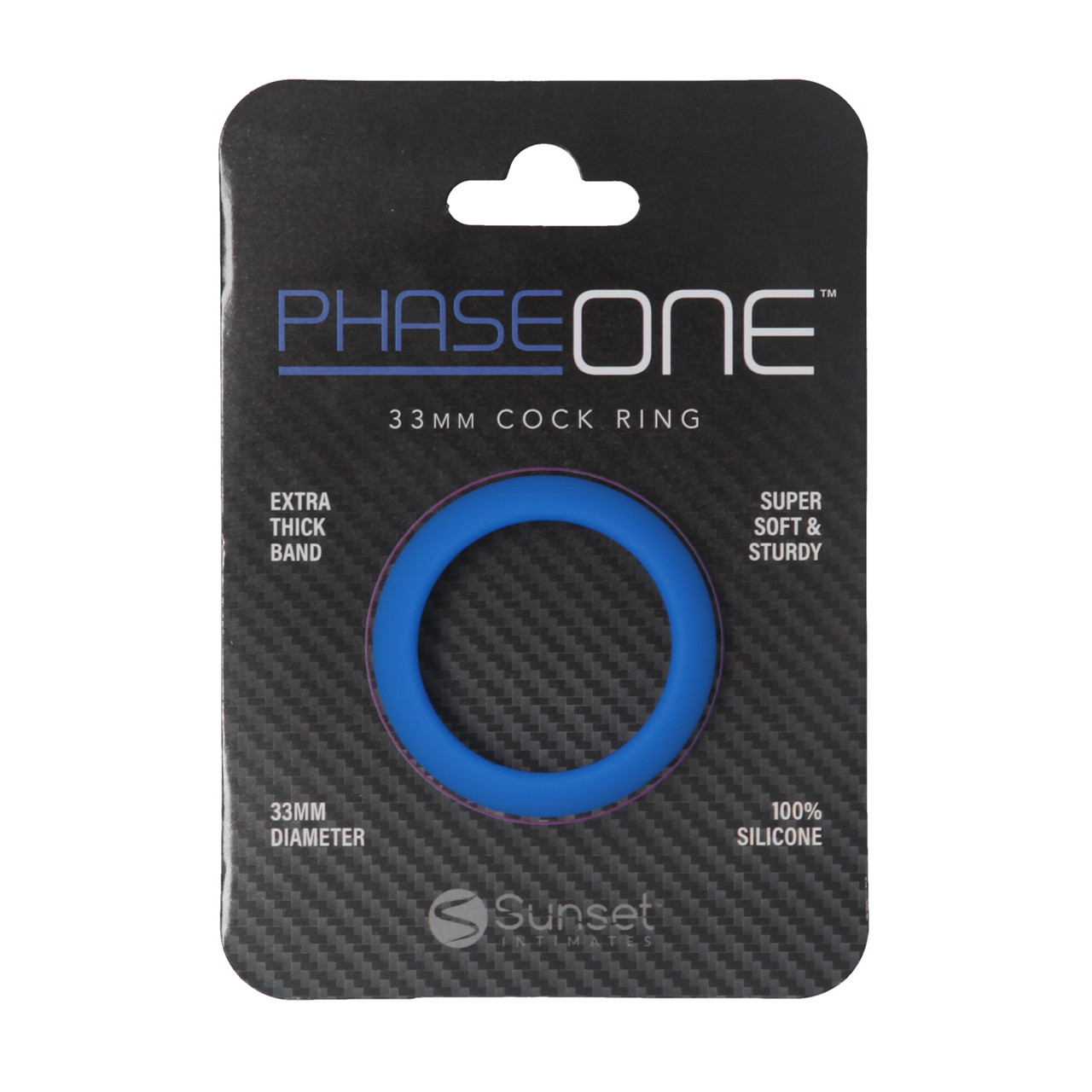 PHASE ONE 33MM COCK RING - BLUE