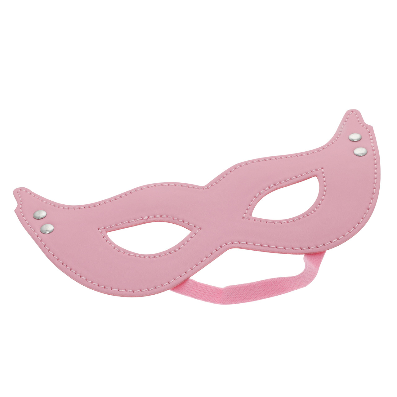 SEXCAPADES PINK FAUX LEATHER CAT EYE MASK W/ EARS