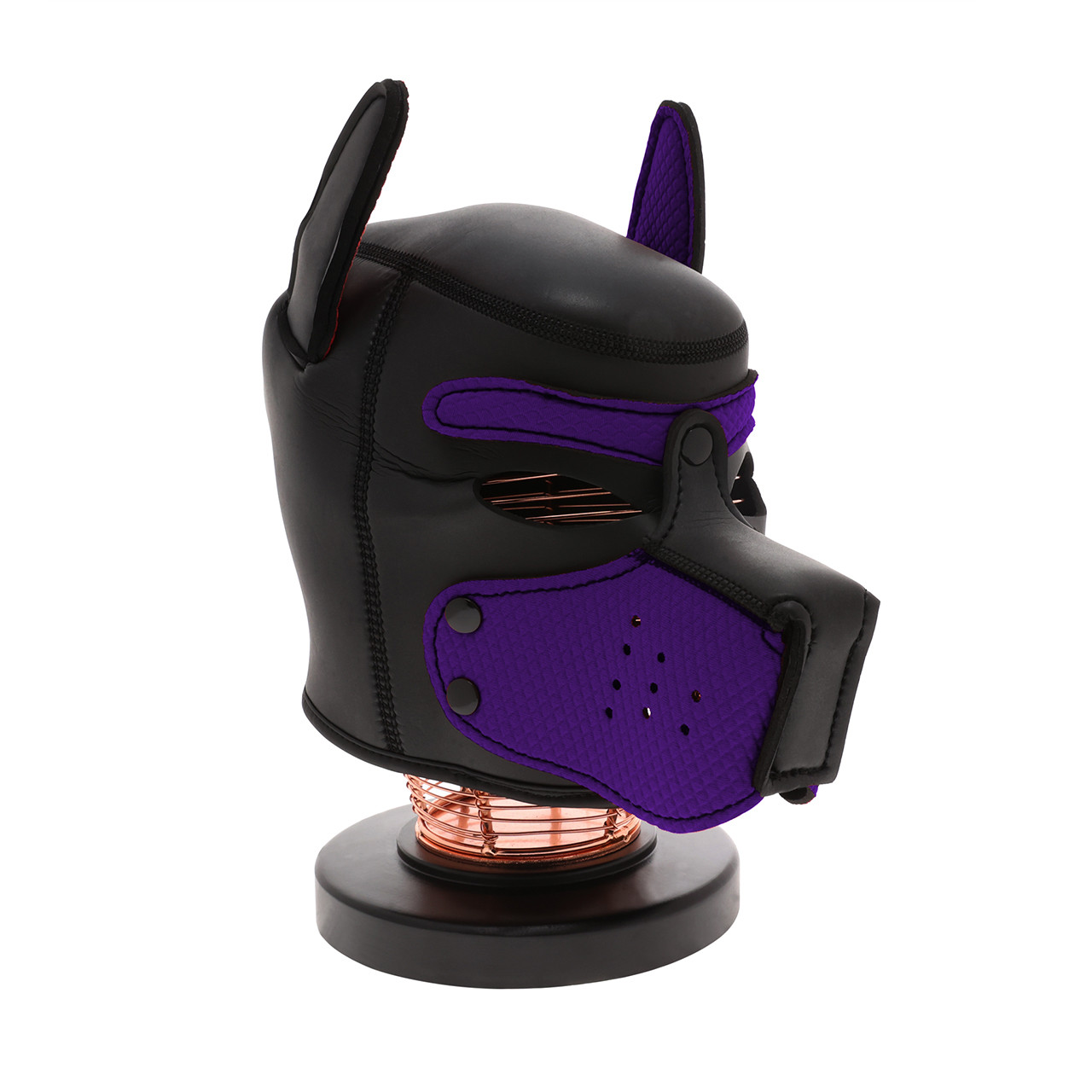 UNTAMED BLACK/PURPLE SPANDEX DOG MASK LARGE/EXTRA LARGE