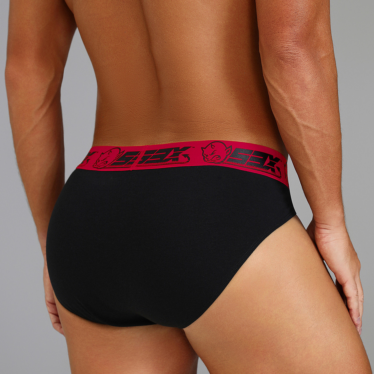 53X BRIEF BLACK/RED - S