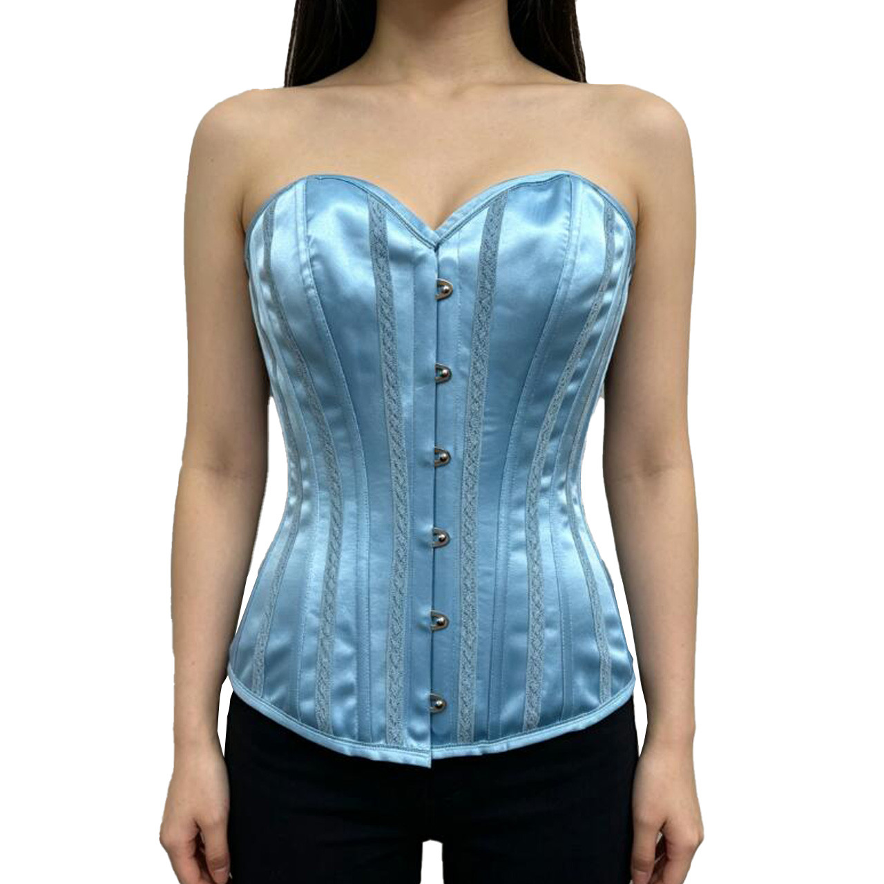 COTTON OB CORSET - BLUE - M