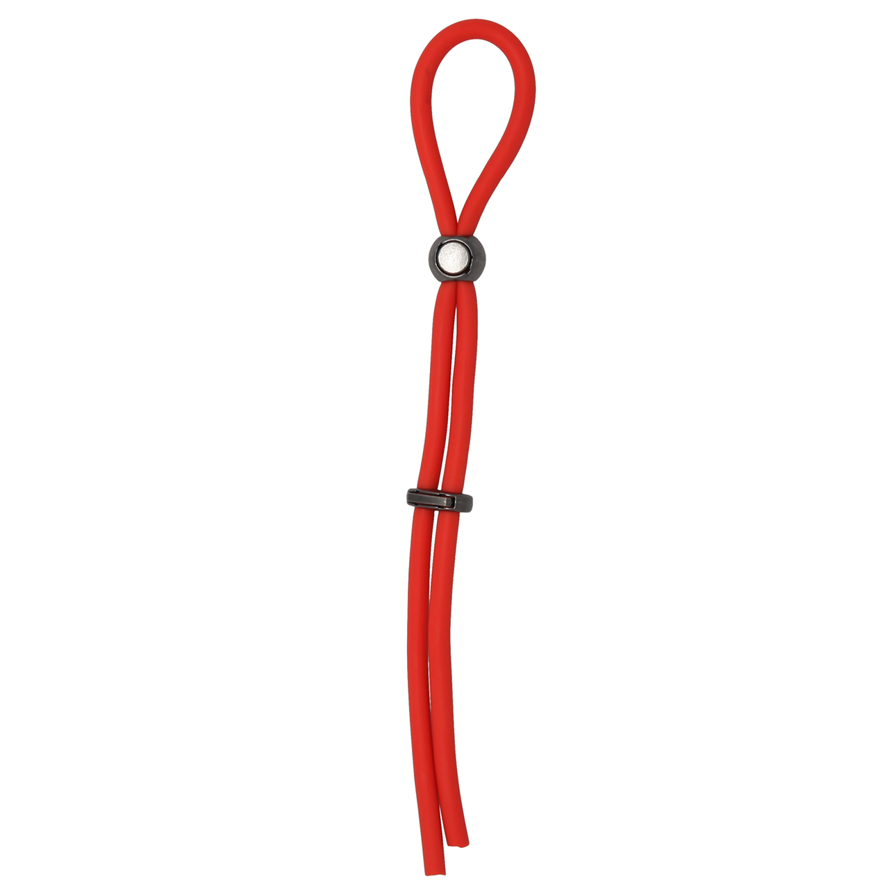 Lariat Double Lasso Cock Ring - 50cm Red Front View