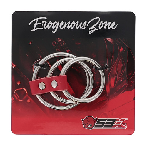 c-ring triple metal loop red pvc