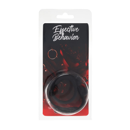 EFFECTIVE BEHAVIOR BLACK SILICONE C-RING W/ BALL STRETCHER RING