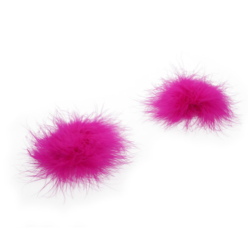 EROGENOUS ZONE HOT PINK FEATHER PASTIES