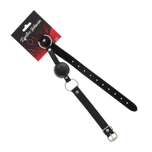 BALL GAG BLACK PU SOLID