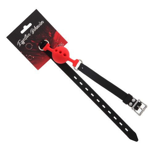 BALL GAG SMALL RED SILICA W/BREATHING HOLES