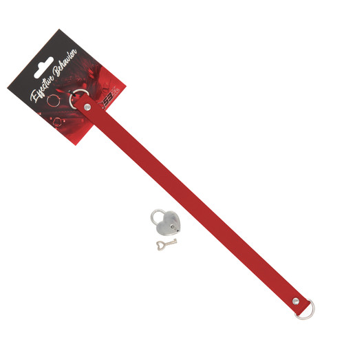 COLLAR RED PVC W/HEART LOCK