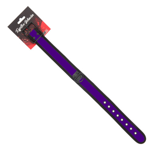 COLLAR PURPLE/BLACK STRETCHABLE