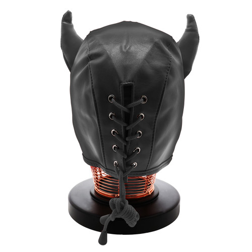 UNTAMED BLACK PVC DEVIL MASK ONE SIZE