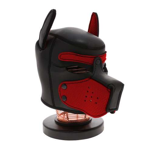 UNTAMED BLACK/RED SPANDEX DOG MASK LARGE/EXTRA LARGE