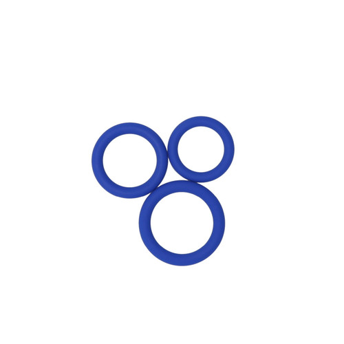 STAMINA SET 3PC SILICONE COCK RINGS - BLACK