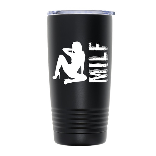 MILF_Silhouette001_W 20oz TUMBLER - BLACK