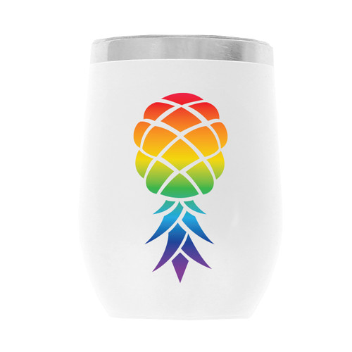 RainbowPineapple_00112oz WINE TUMBLER-WHITE