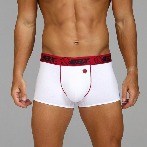 53X BOXER WHITE/RED - L