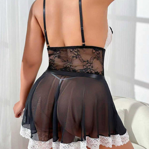 SI BABYDOLL, G STRING, & NECKBAND MAID - 3X