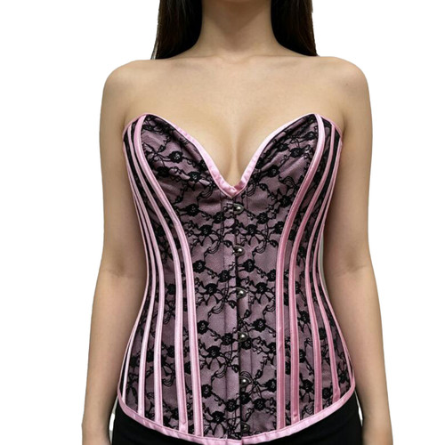 COTTON OB CORSET - PINK - L
