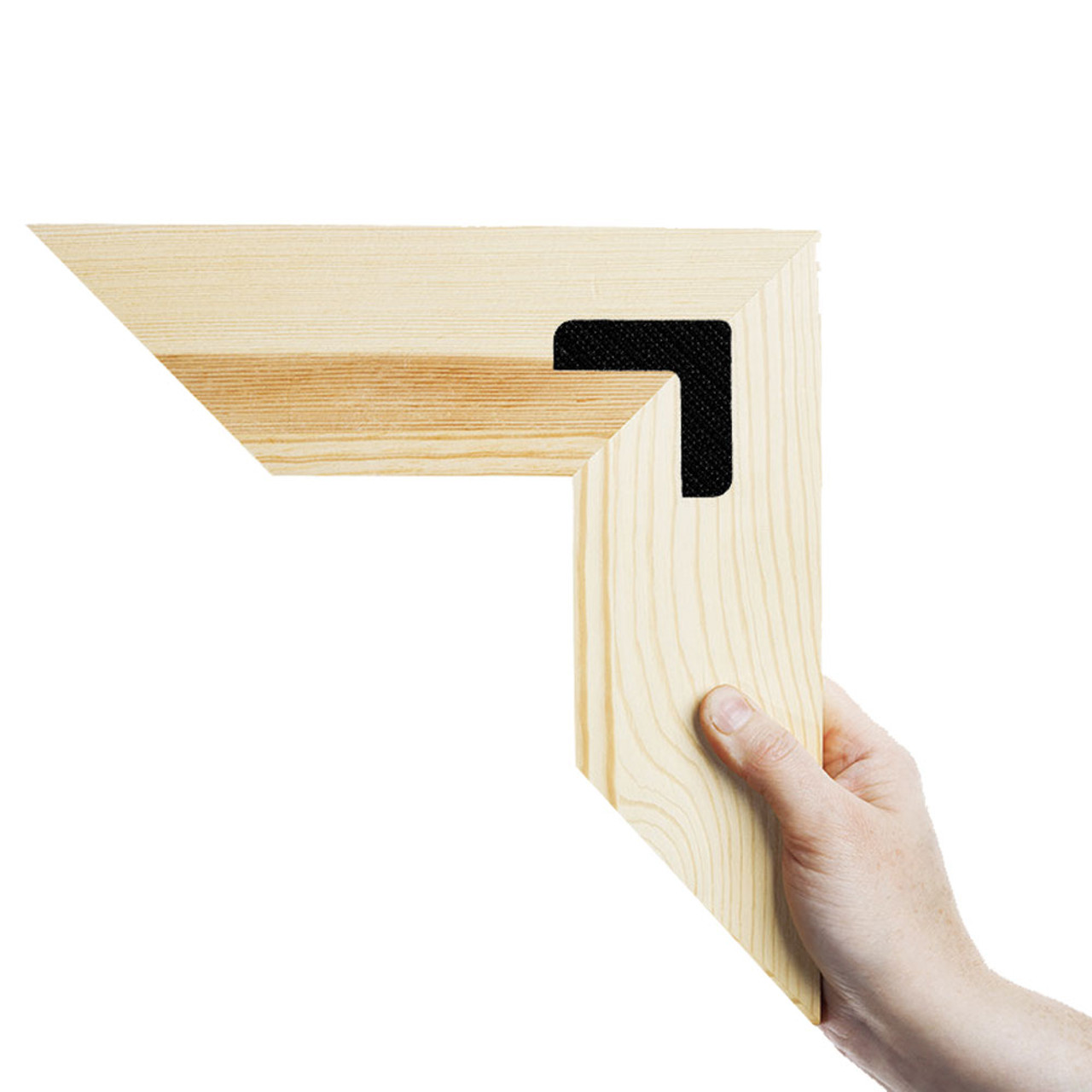 Fastening wooden frame using construction stapler isolated on white Stock  Photo by ©belchonock 40884405