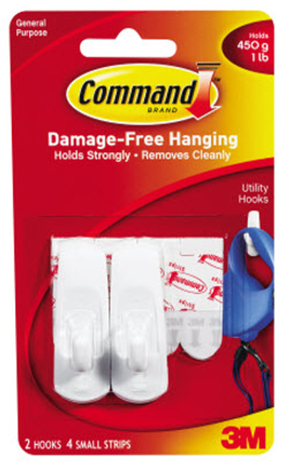 3M Command Hooks Medium White 2 Hooks - Leyland SDM