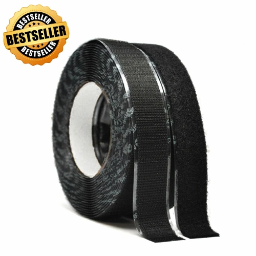 VELCROÂ® Brand Adhesive Tape On A Roll Black / Velcro Fasteners