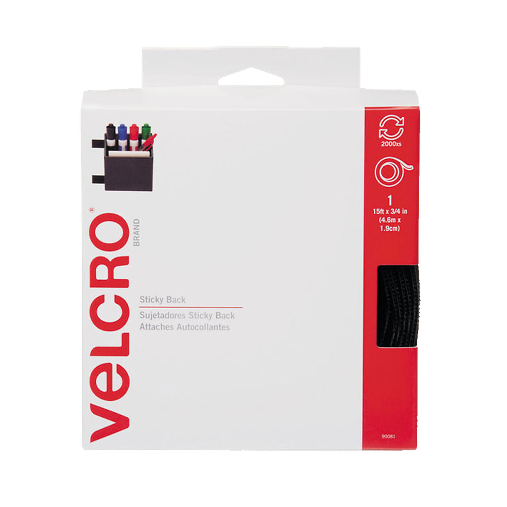 VELCRO Brand Dots with Adhesive Black | 75 Pk | 5/8 Small Circles | For  Home, Office or Classroom Projects | Round Sticky Back Design