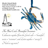 Blue Crabs: Beautiful Swimmers at Made From RI