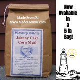 Johnny Cake Corn Meal Mix now in a 5 Pound Bag. At Made From RI