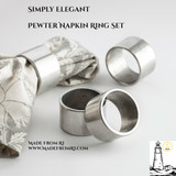 Simply Elegant - Pewter Napkin Ring Set