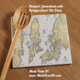 Newport Jamestown Chart Tile Trivet at Made From RI