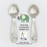 Pewter Elephant Spoon Set