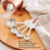 Pewter Heart Measuring Spoons - For Love Of Baking (And Those You Bake For)