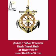 Made From RI - Rhode Island Made Anchor & Wheel Ornament