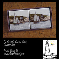 Castle Hill and Classic Boats Coasters From Made From RI