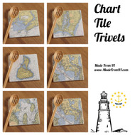 Nautical Chart Tile Trivets at Made From RI