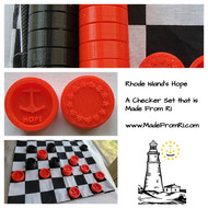 Presenting the Made From RI Hope Anchor and 13 Stars Checkers Set