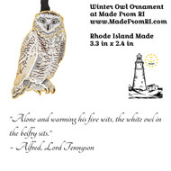 The Winter Owl - Symbolic Of Using One's Wits at Made From RI