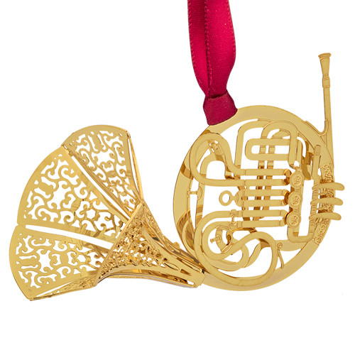 French Horn 3D Ornament Made From RI
