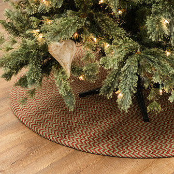 Reversible Round Rug- Chevron Under-Tree - Colonial Mills - Made From RI