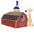 Americana Barn Ornament