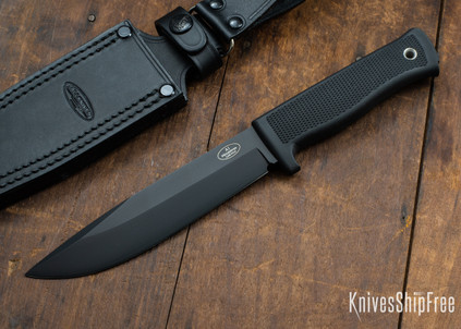 Fallkniven: A1 BL - Army Survival Knife - VG-10 - Black Blade - Leather Dangler Sheath