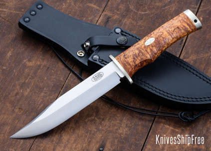 Fallkniven: SK6L Curly Birch Scandi Knife - SK6 Leather Sheath