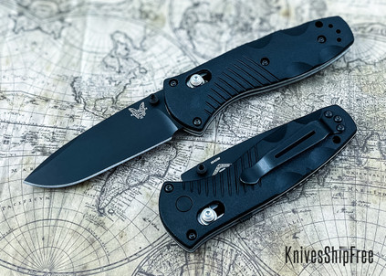 Benchmade Knives: 585BK Mini Barrage - Black Blade - AXIS Assist