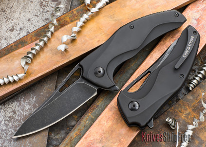 Brous Blades: Exo - Blackout Titanium Handles - Acid Stonewash Finish