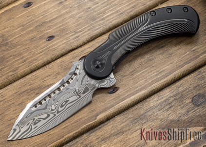 Todd Begg Knives: Steelcraft Series - Field Marshall - Black Titanium - Draupner Damasteel - GG