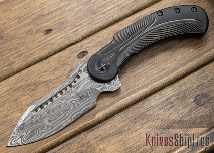 Todd Begg Knives: Steelcraft Series - Field Marshall - Black Titanium - Draupner Damasteel - KK
