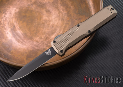 Benchmade Knives: 4600DLC-1 Phaeton - OTF Auto - Dark Earth Anodized - DLC Coating
