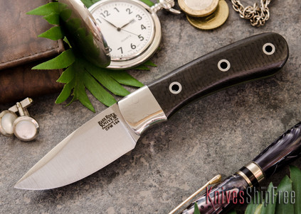 Bark River Knives: Essential - CPM-154 - Black Carbon Fiber - Toxic Green Liners - Hollow Pins