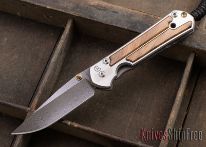Chris Reeve Knives: Small Sebenza 21 - Thuya Burl - Ladder Damascus - 110713