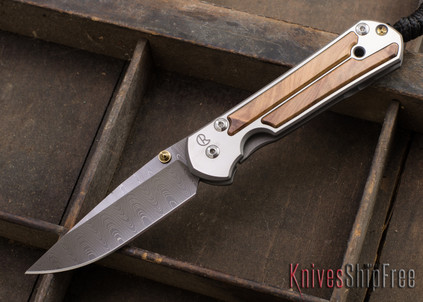 Chris Reeve Knives: Small Sebenza 21 - Thuya Burl - Ladder Damascus - 110715